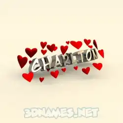 charlton in In Love style - 3D name wallpaper