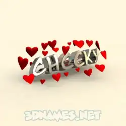 cheeky in In Love style - 3D name wallpaper