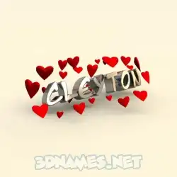 cleyton in In Love style - 3D name wallpaper