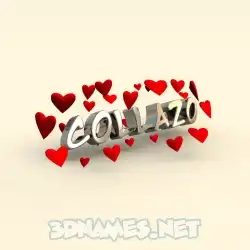 collazo in In Love style - 3D name wallpaper