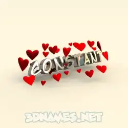 constant in In Love style - 3D name wallpaper