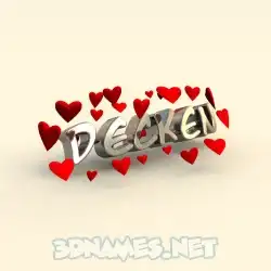 decken in In Love style - 3D name wallpaper