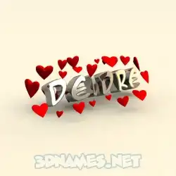 deidre in In Love style - 3D name wallpaper
