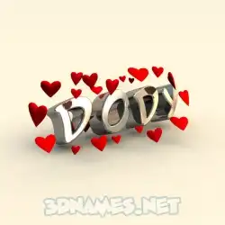 dody in In Love style - 3D name wallpaper