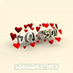 dolesov in In Love style - 3D name wallpaper