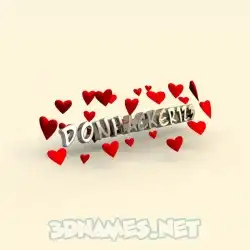 donhacker123 in In Love style - 3D name wallpaper
