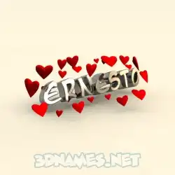 ernesto in In Love style - 3D name wallpaper