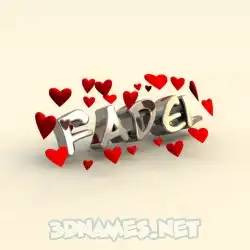fadel in In Love style - 3D name wallpaper