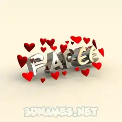 fafee in In Love style - 3D name wallpaper