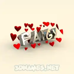 faigy in In Love style - 3D name wallpaper