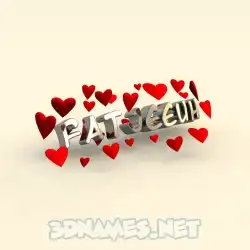 fatjeeuh in In Love style - 3D name wallpaper