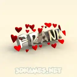 frank in In Love style - 3D name wallpaper