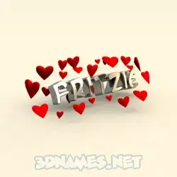 fritzie in In Love style - 3D name wallpaper