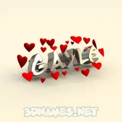 gayle in In Love style - 3D name wallpaper