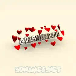 grishmarjun in In Love style - 3D name wallpaper
