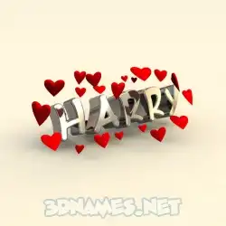 harry in In Love style - 3D name wallpaper