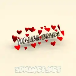 hoang nguyen in In Love style - 3D name wallpaper