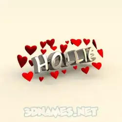hollie in In Love style - 3D name wallpaper