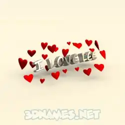 i love lee in In Love style - 3D name wallpaper