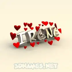 irene in In Love style - 3D name wallpaper