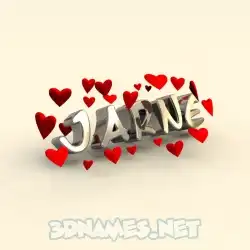 jarne in In Love style - 3D name wallpaper