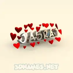 jasraj in In Love style - 3D name wallpaper