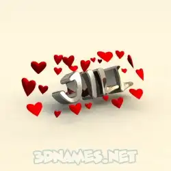 jill in In Love style - 3D name wallpaper