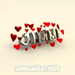 jimmi in In Love style - 3D name wallpaper