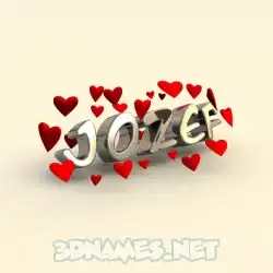 jozef in In Love style - 3D name wallpaper