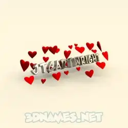 jtcartwright in In Love style - 3D name wallpaper