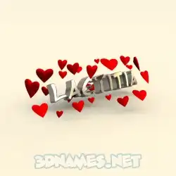 laetitia in In Love style - 3D name wallpaper