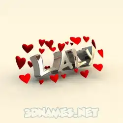 laly in In Love style - 3D name wallpaper