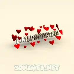 lamphonhtran in In Love style - 3D name wallpaper