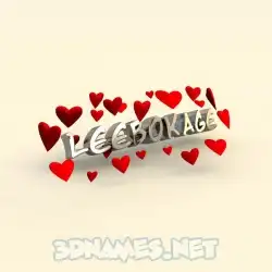 leebokage in In Love style - 3D name wallpaper