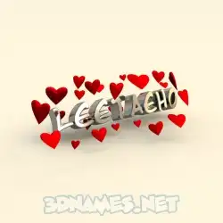 leetaeho in In Love style - 3D name wallpaper