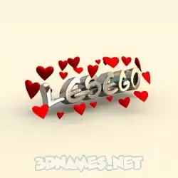 lesego in In Love style - 3D name wallpaper