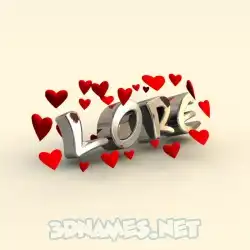 lore in In Love style - 3D name wallpaper