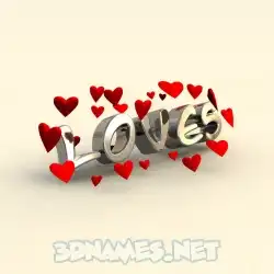 loves in In Love style - 3D name wallpaper