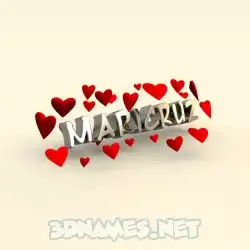 maricruz in In Love style - 3D name wallpaper