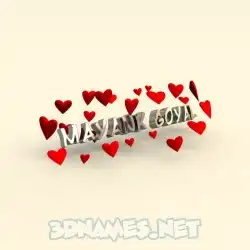 mayank goyal in In Love style - 3D name wallpaper