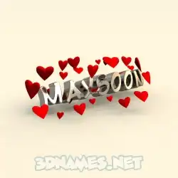 maysoon in In Love style - 3D name wallpaper