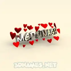 mcdonagh in In Love style - 3D name wallpaper