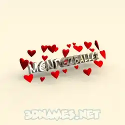 mendezballer in In Love style - 3D name wallpaper
