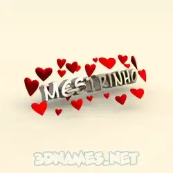 mestrinho in In Love style - 3D name wallpaper
