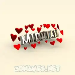 mirriam in In Love style - 3D name wallpaper