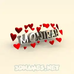 monirah in In Love style - 3D name wallpaper