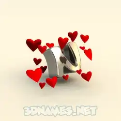 n in In Love style - 3D name wallpaper