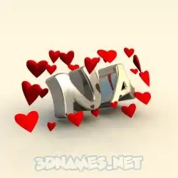 na in In Love style - 3D name wallpaper