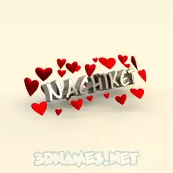 nachiket in In Love style - 3D name wallpaper
