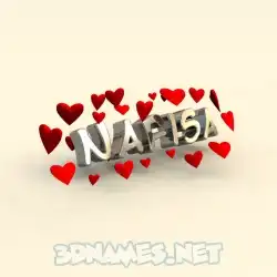 nafisa in In Love style - 3D name wallpaper